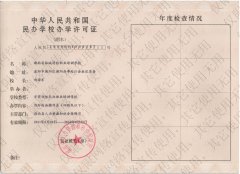 民办学校办学许可证